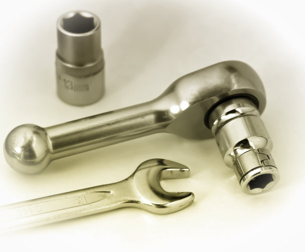 棘轮扳手和扳手工具。图片下载