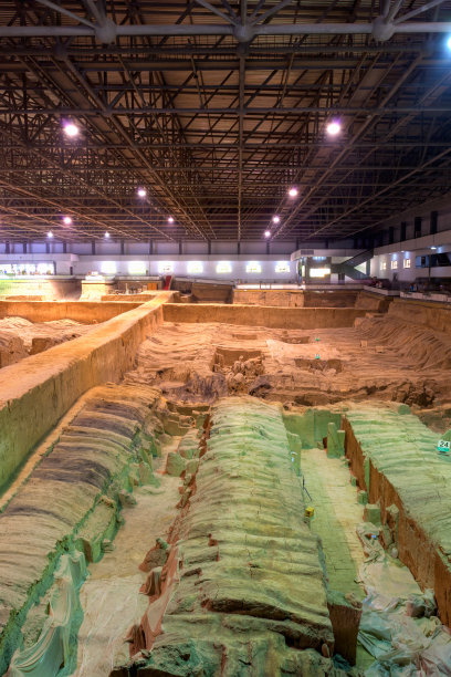 中国西安的兵马俑素材图片