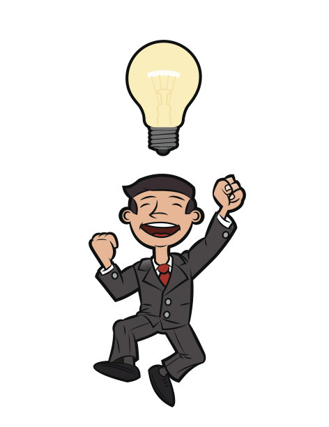 快乐的商人有一个好主意图片下载