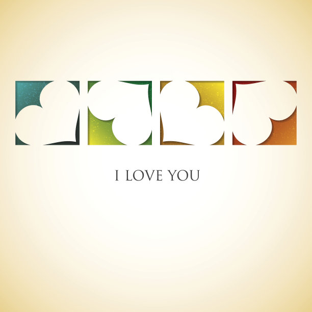 心形裁剪的情人节卡片在矢量格式。图片下载