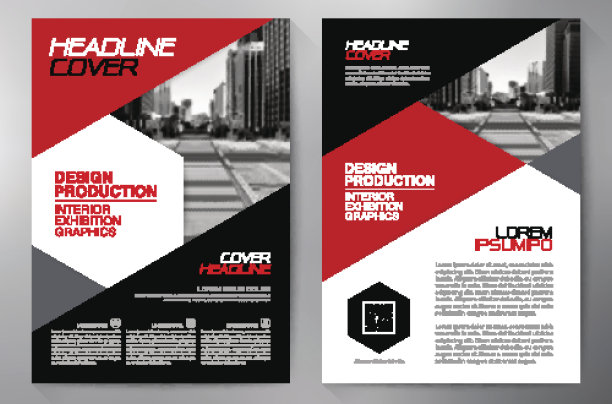 商业宣传册传单设计a4模板。图片下载