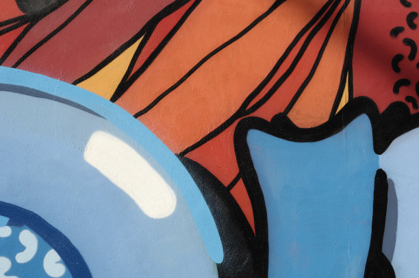 红蓝涂鸦图片下载