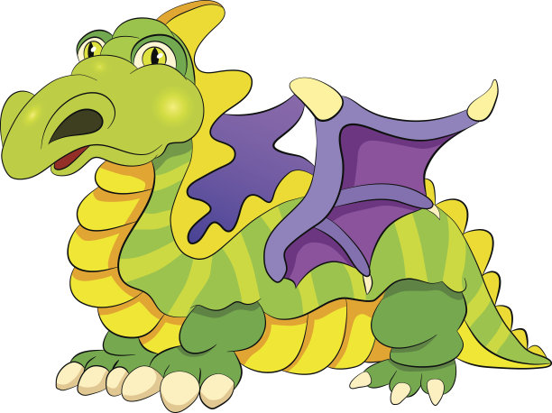 卡通有趣的装饰恐龙条纹图片下载