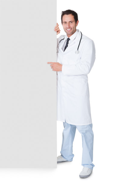 医生举空横幅图片下载