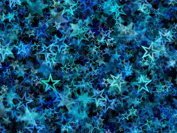 许多模糊的多色星星的背景与霓虹灯闪烁图片下载