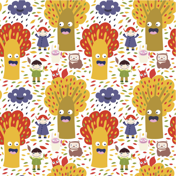 秋天无缝模式图片下载