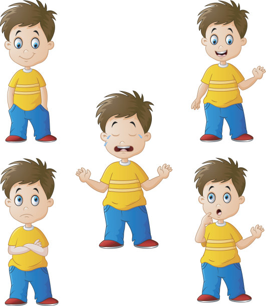 小男孩在各种各样的表达图片下载