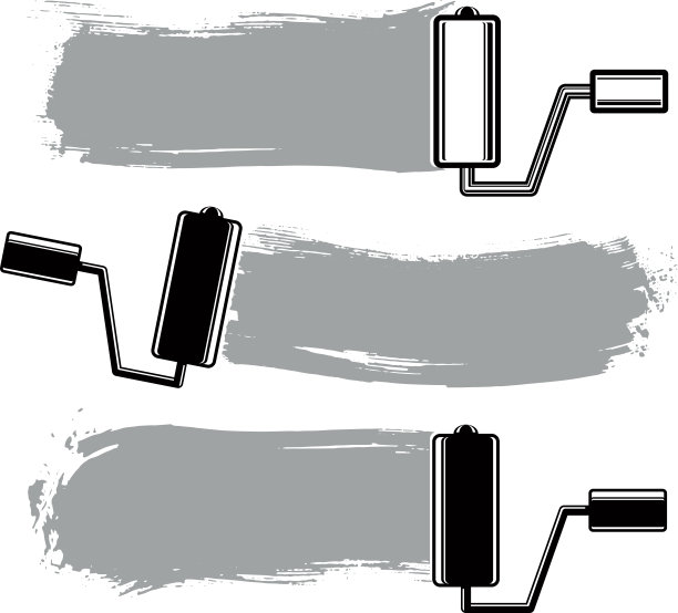 单色垃圾墨笔画，丙烯酸样品图片下载