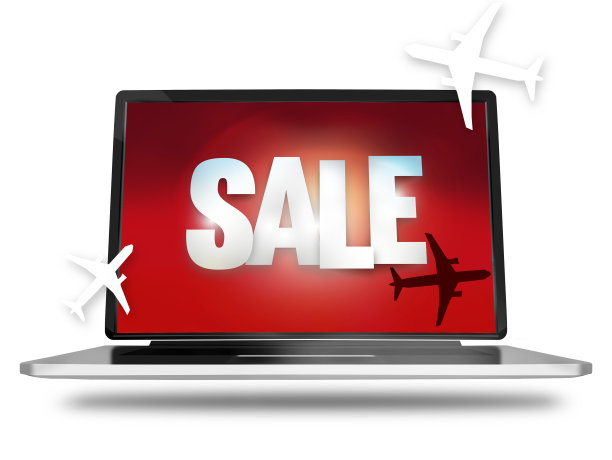 大胆的销售剪影飞机红色的笔记本电脑屏幕图形图片下载