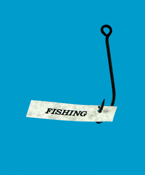 钩上钓鱼标签图片下载