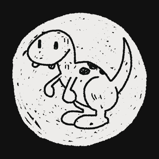 恐龙涂鸦图片下载