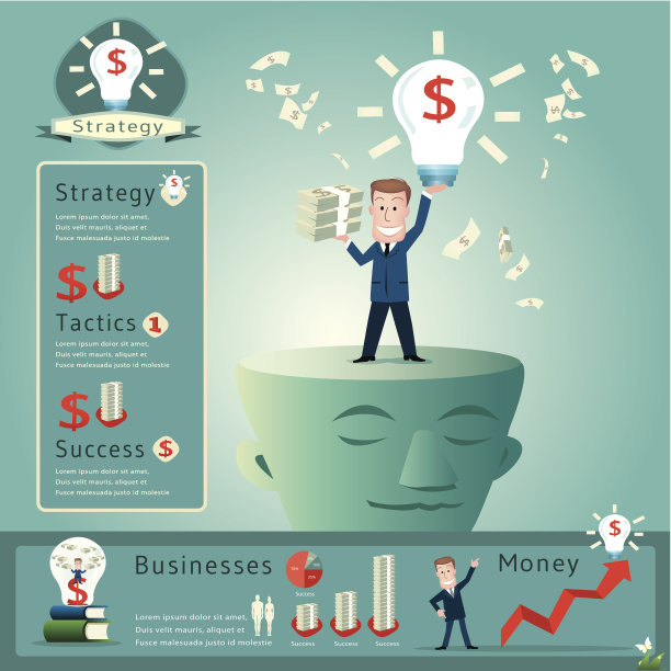 商人信息图。矢量图图片下载