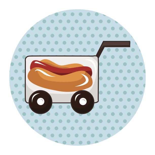 游乐园的餐车主题元素图片下载