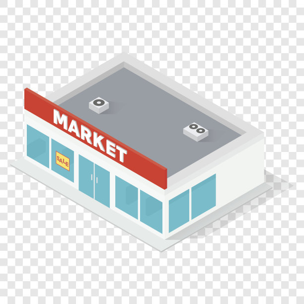 新的等距超市大楼图片下载