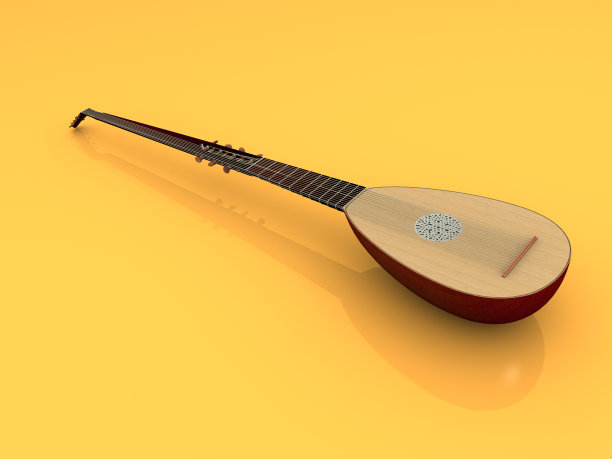 琵琶的一种3 d-render图片下载