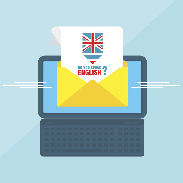 带英文信封的笔记本电脑图片下载