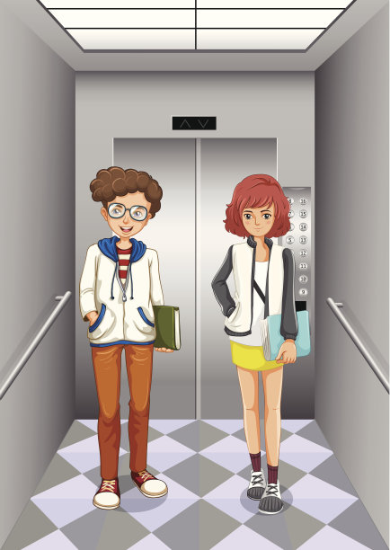 电梯里有两个女人图片下载