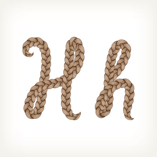 辫子的头发字体图片下载