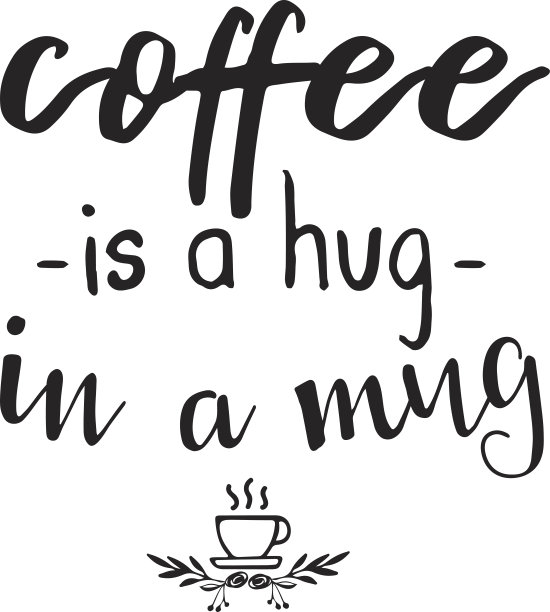 书法风格咖啡店推广动机。平面设计生活方式字体。素描杯灵感向量类型。报价咖啡排版集。图片下载