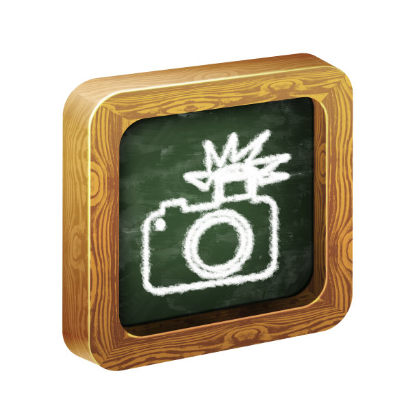 木制框架的图标，粉笔手绘图片下载