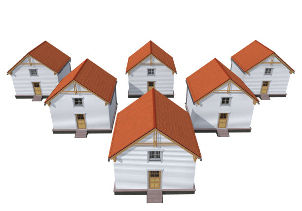 私人住宅建筑模型图片下载