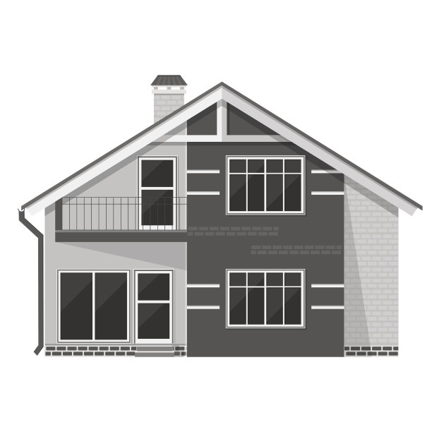 对象的孤立的小屋。平面设计。图片下载