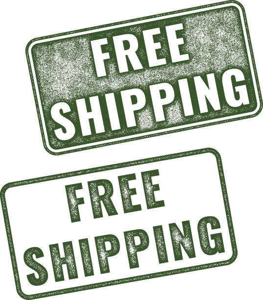 逼真矢量图，免费送货橡胶印章图片下载