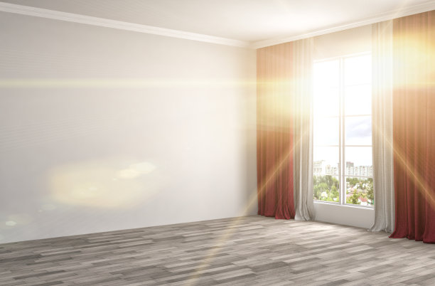 内部有大窗户。三维演示图片下载