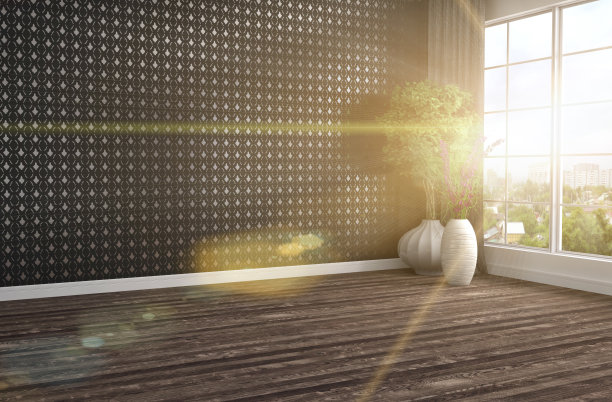 内部有大窗户。三维演示图片下载