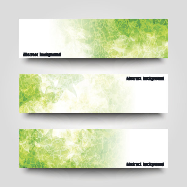 带有抽象背景的横幅模板集。图片下载