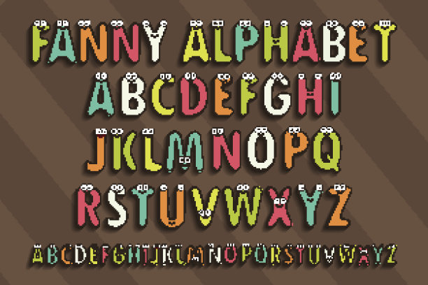 儿童教育的字母字母表。图片下载