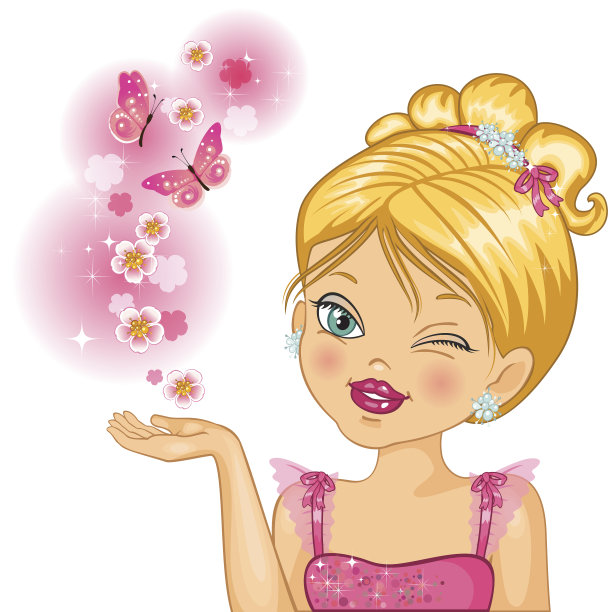 公主与蝴蝶图片下载