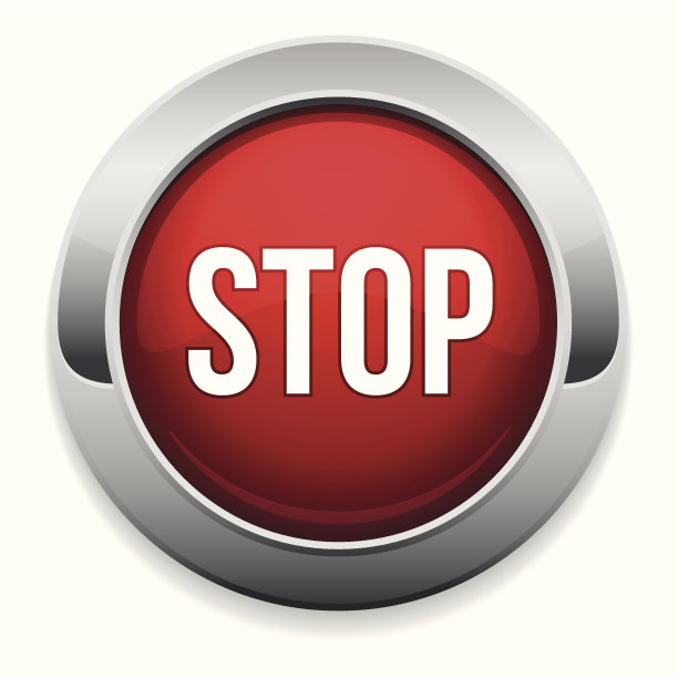 红色大停止按钮图片下载