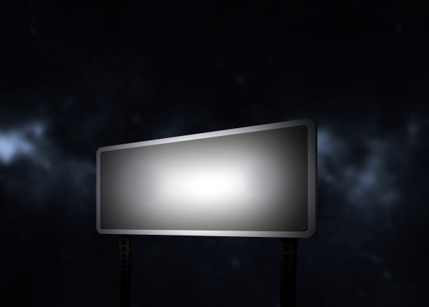 夜间的广告牌图片下载