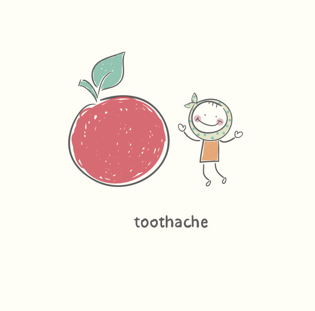 牙痛。插图。图片下载