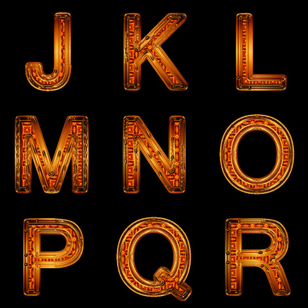 金色的字母图片下载