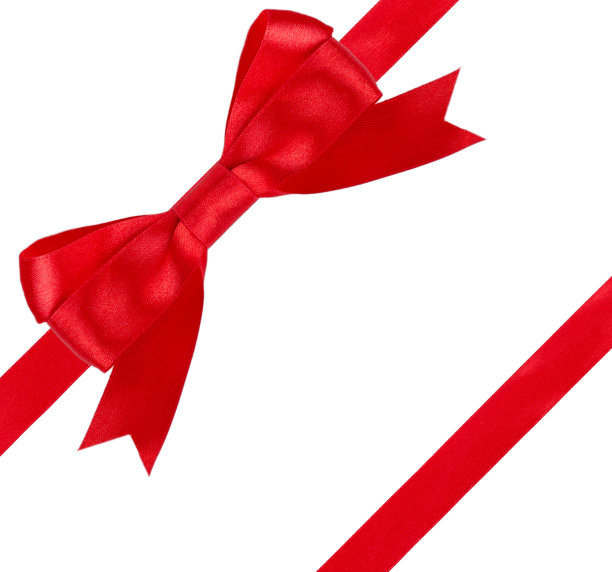 红色的蝴蝶结丝带素材图片