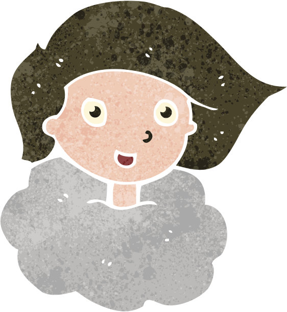 云中复古卡通头图片下载