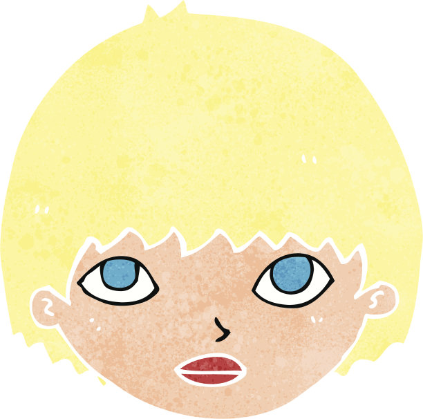 卡通女孩盯着图片下载