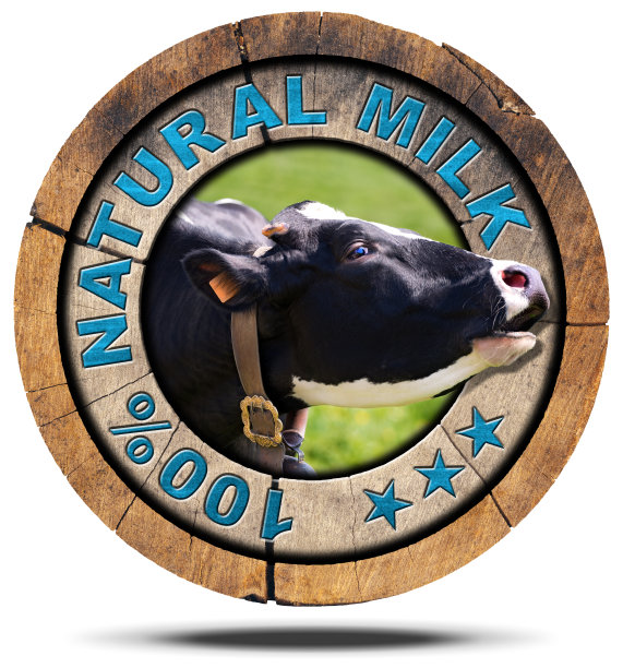百分之百天然牛奶-木制图标图片下载