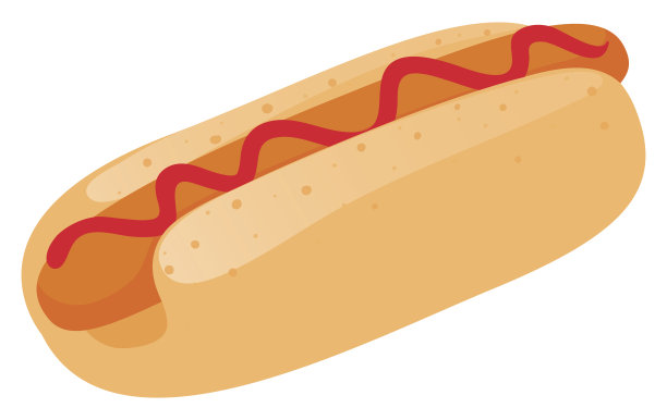 热狗加香肠和番茄酱图片下载