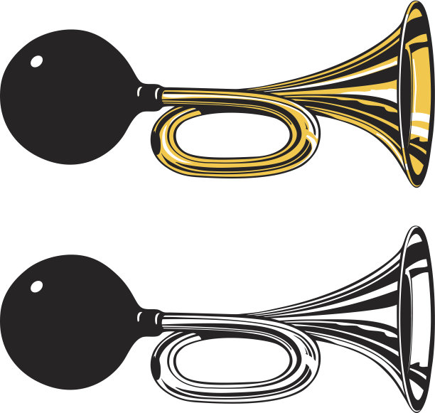 老式空气喇叭与橡胶球图片下载