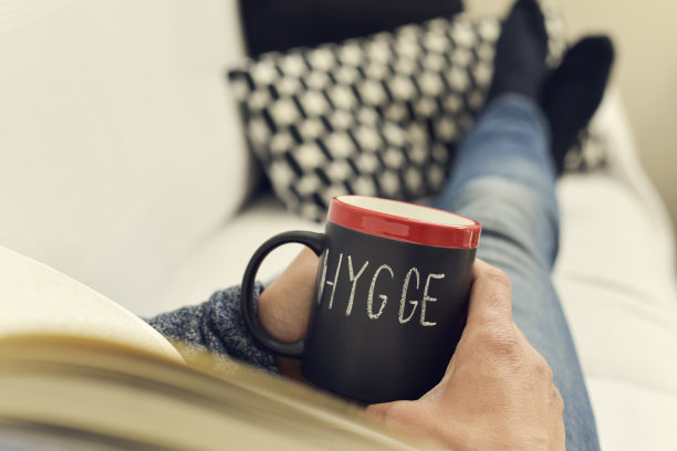 Hygge，丹麦语，意思是舒适或享受素材图片