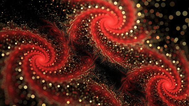 彩色抽象分形插画图片下载