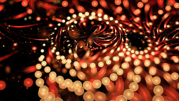 彩色抽象分形插画图片下载