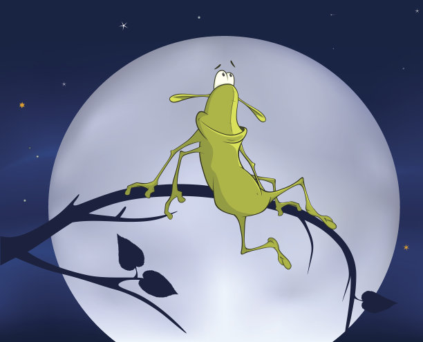 绿色蟑螂插图图片下载