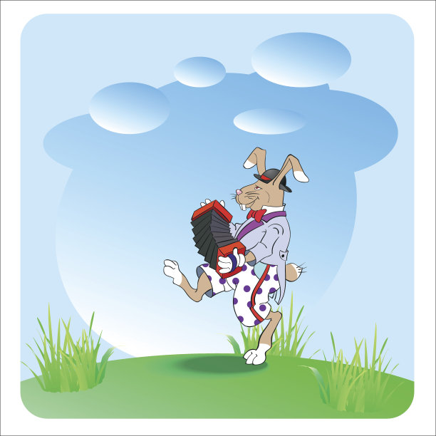 兔子与口琴图片下载