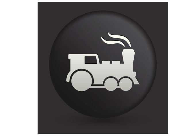 火车图标上的圆形黑色按钮图片下载