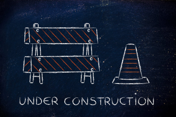 正在施工的路标图片下载