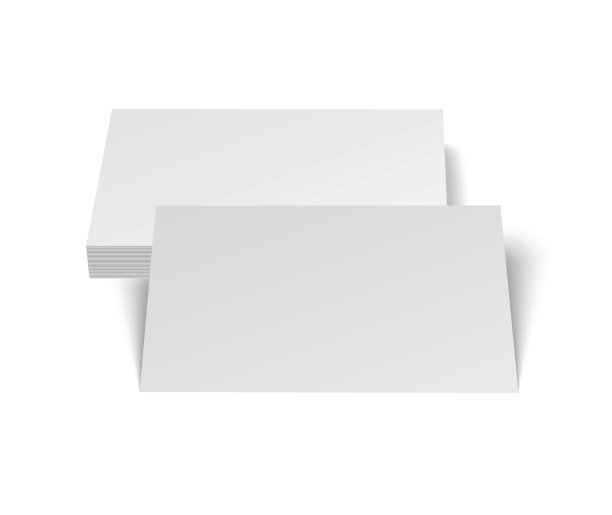 在白色背景和阴影的空白名片堆叠图片下载